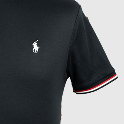 S/S Csf St Sp Tipped Men'S Polo Shirt (Ralph Lauren) Black