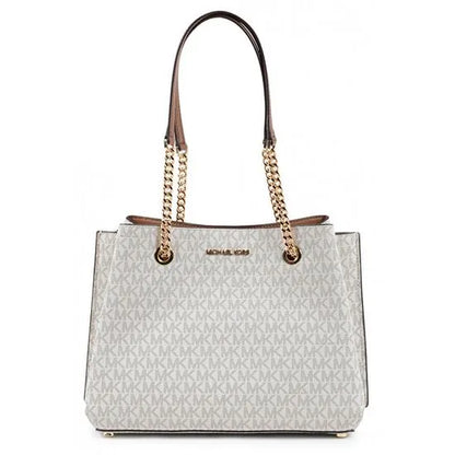 Ladies Signature Long Drop Satchel Bag