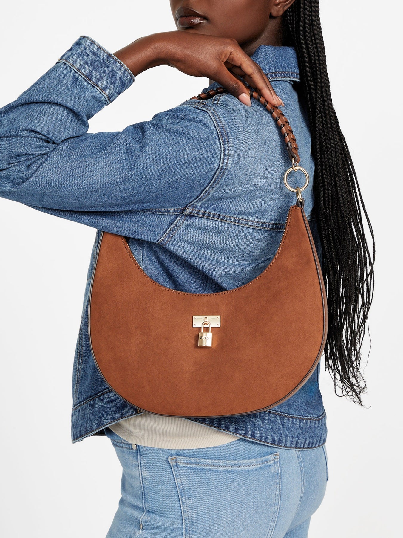 kaline faux-suede shoulder Bag