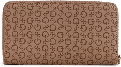 Ladies Debossed Logo Zip Around Wallet