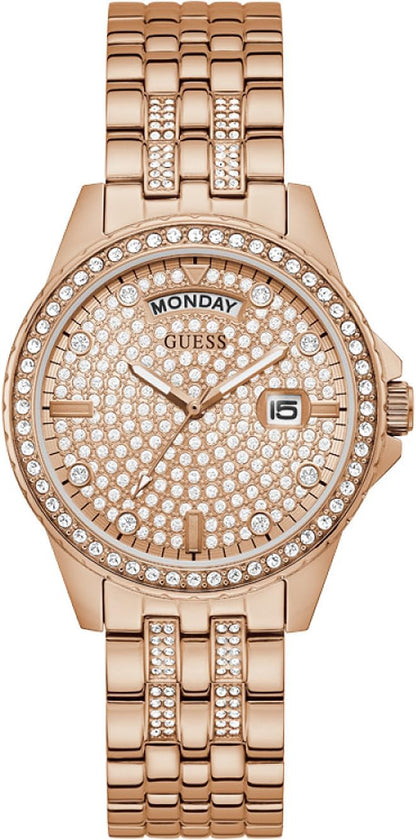 Women Analogue Quartz Watch with Stainless Steel Strap GW0254L3