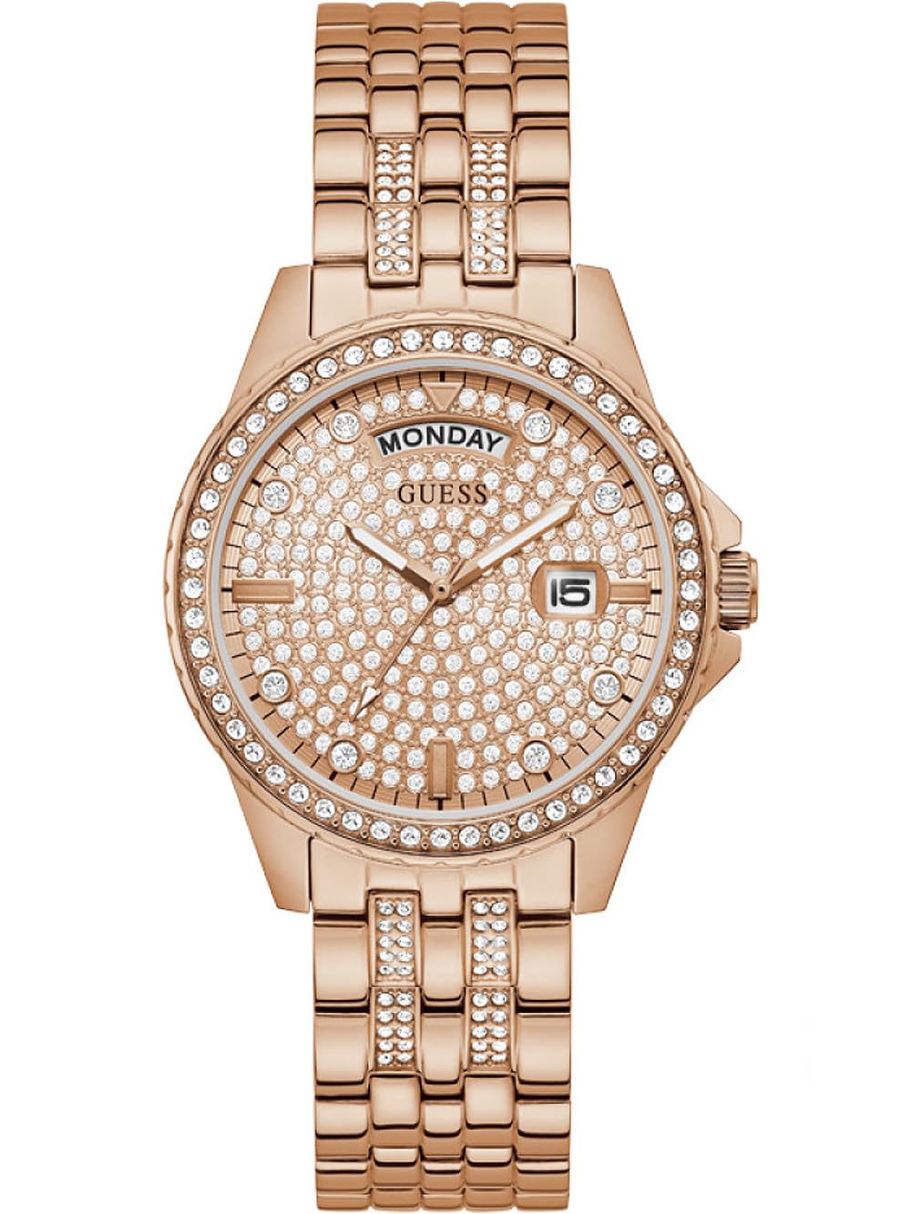 Women Analogue Quartz Watch with Stainless Steel Strap GW0254L3