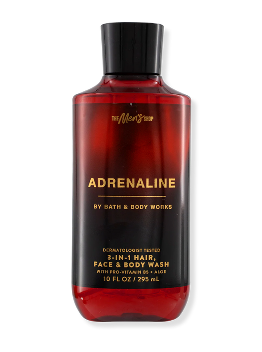 Mens Adrenaline 3-in-1 Hair, Face & Body Wash