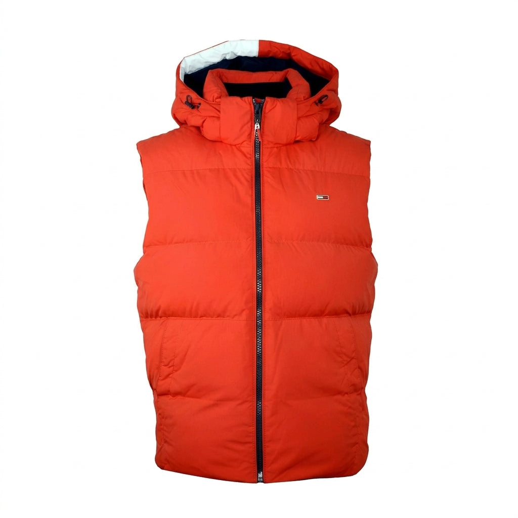 Tommy Puffer Quilted Sleevless Jacket With Hood