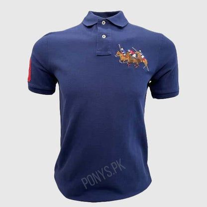 Front Triple Pony Men'S Polo