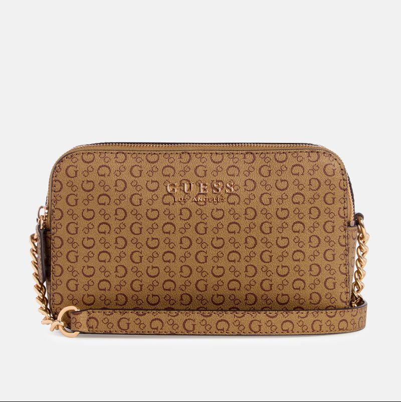 Women Saffron double zip crossbody bag