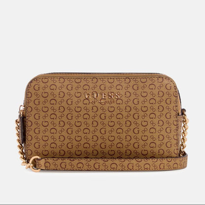 Women Saffron double zip crossbody bag