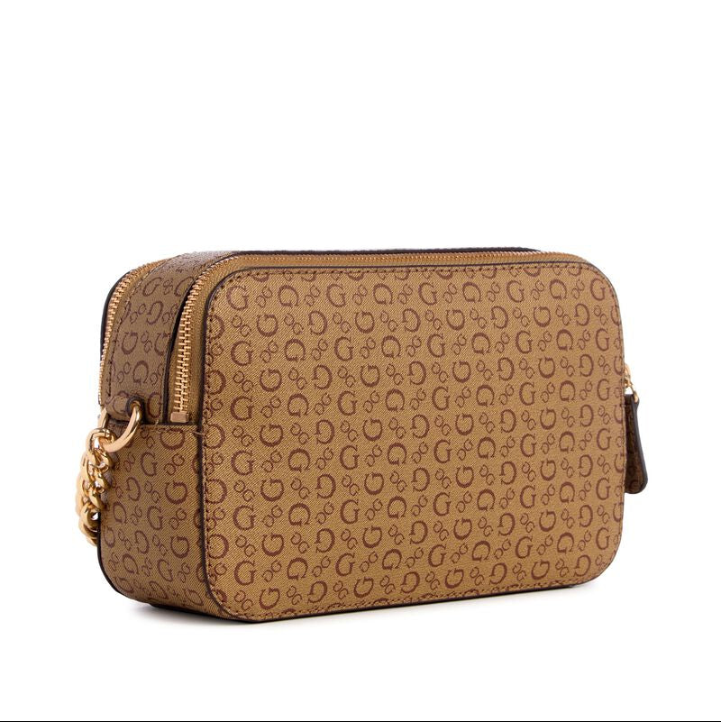 Women Saffron double zip crossbody bag