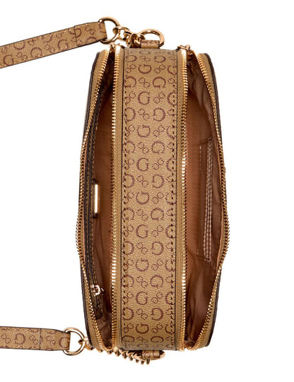 Women Saffron double zip crossbody bag