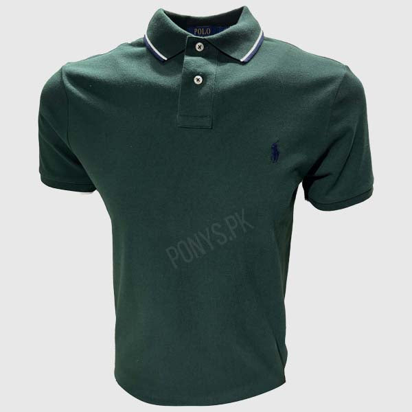 Small Pony Tipped Polo Custom Slim Fit Men'S Polo Shirt (Ralph Lauren)