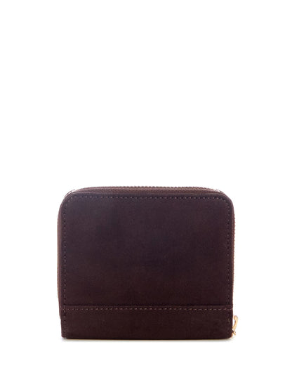 Ladies Lumina zip-up suede wallet