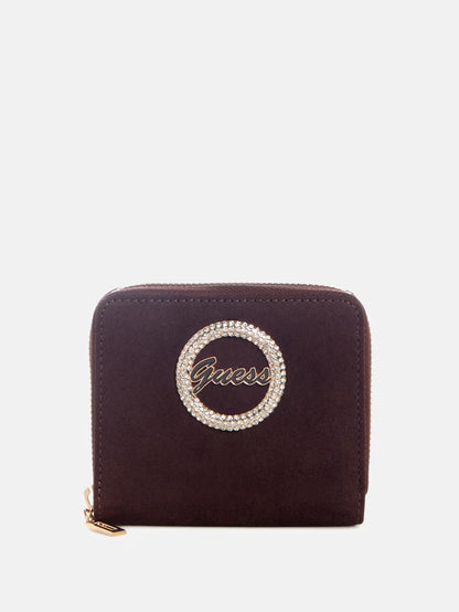 Ladies Lumina zip-up suede wallet