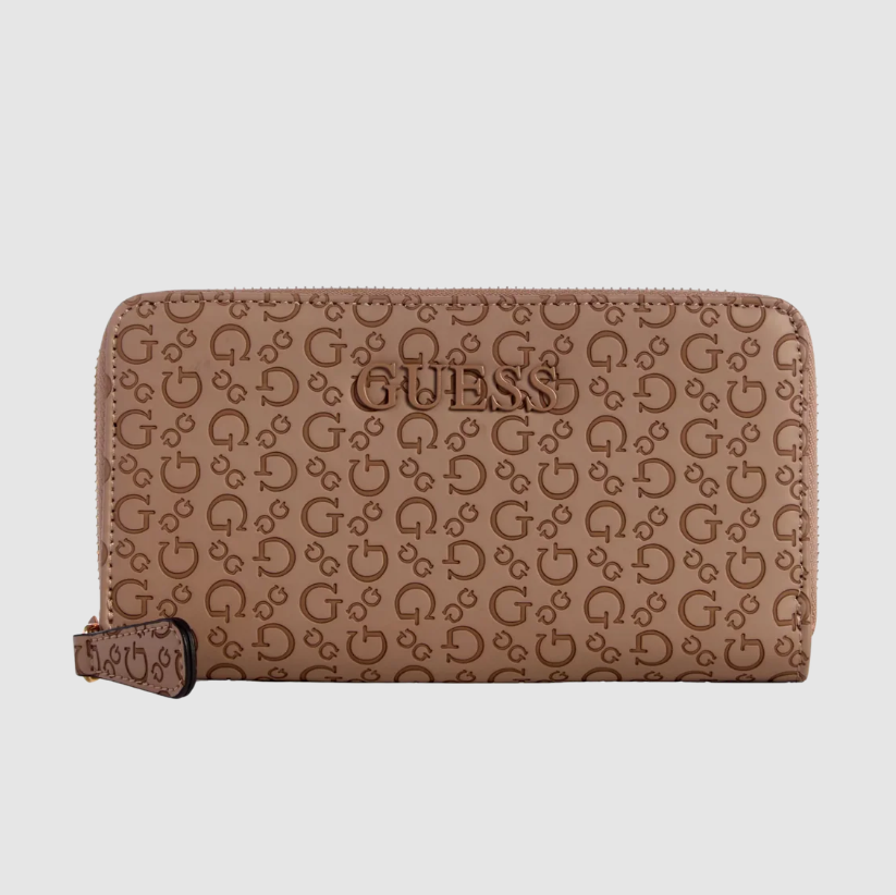 Ladies Debossed Logo Zip Around Wallet