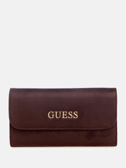 Ladies demelza faux-suede slim clutch wallet