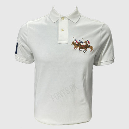 Front Triple Pony Men'S Polo