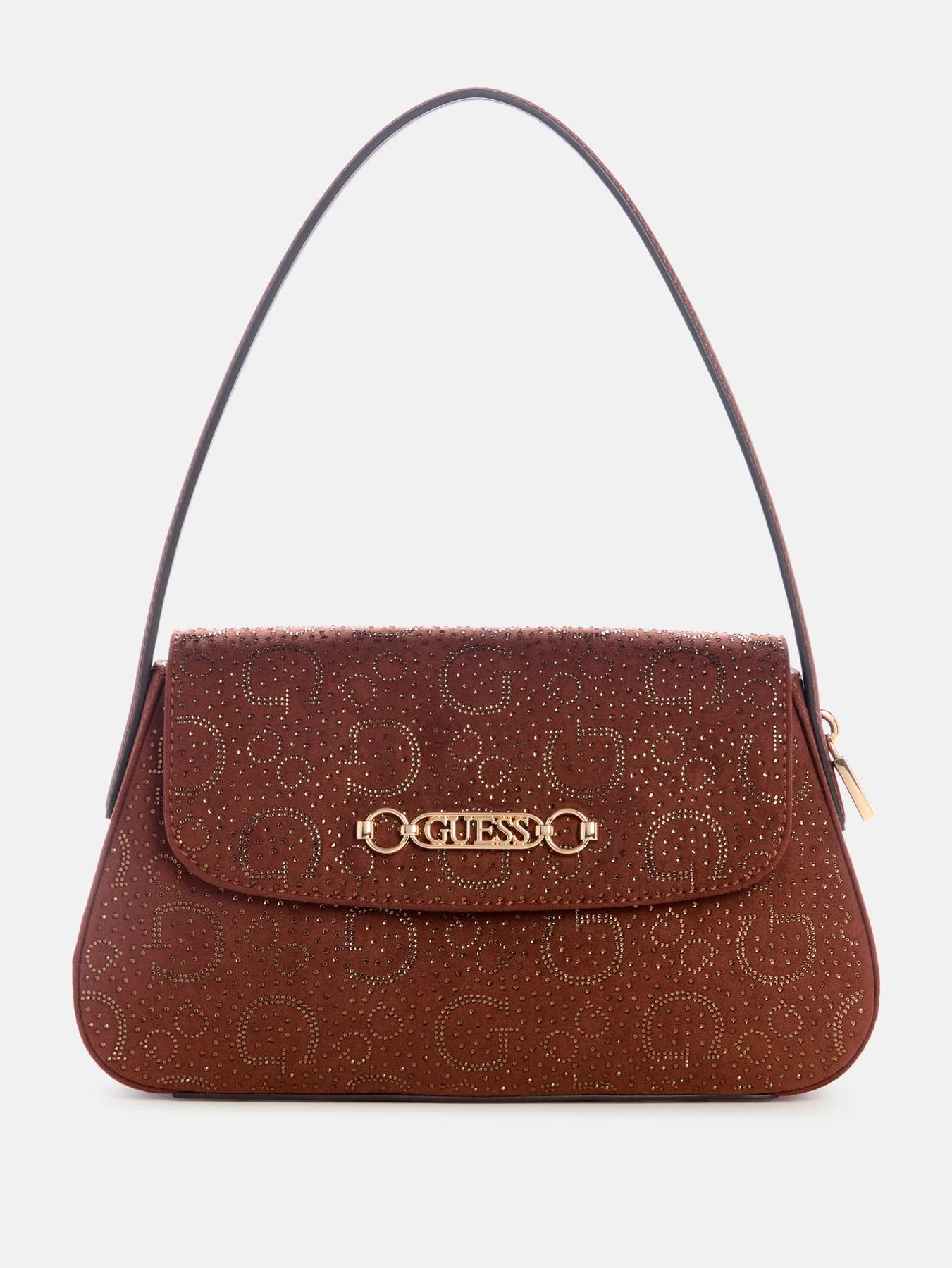 Avelina rhinestone logo shoulder bag