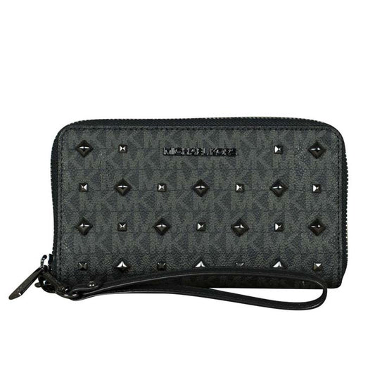 Women Sig Wallet With Studs   Black