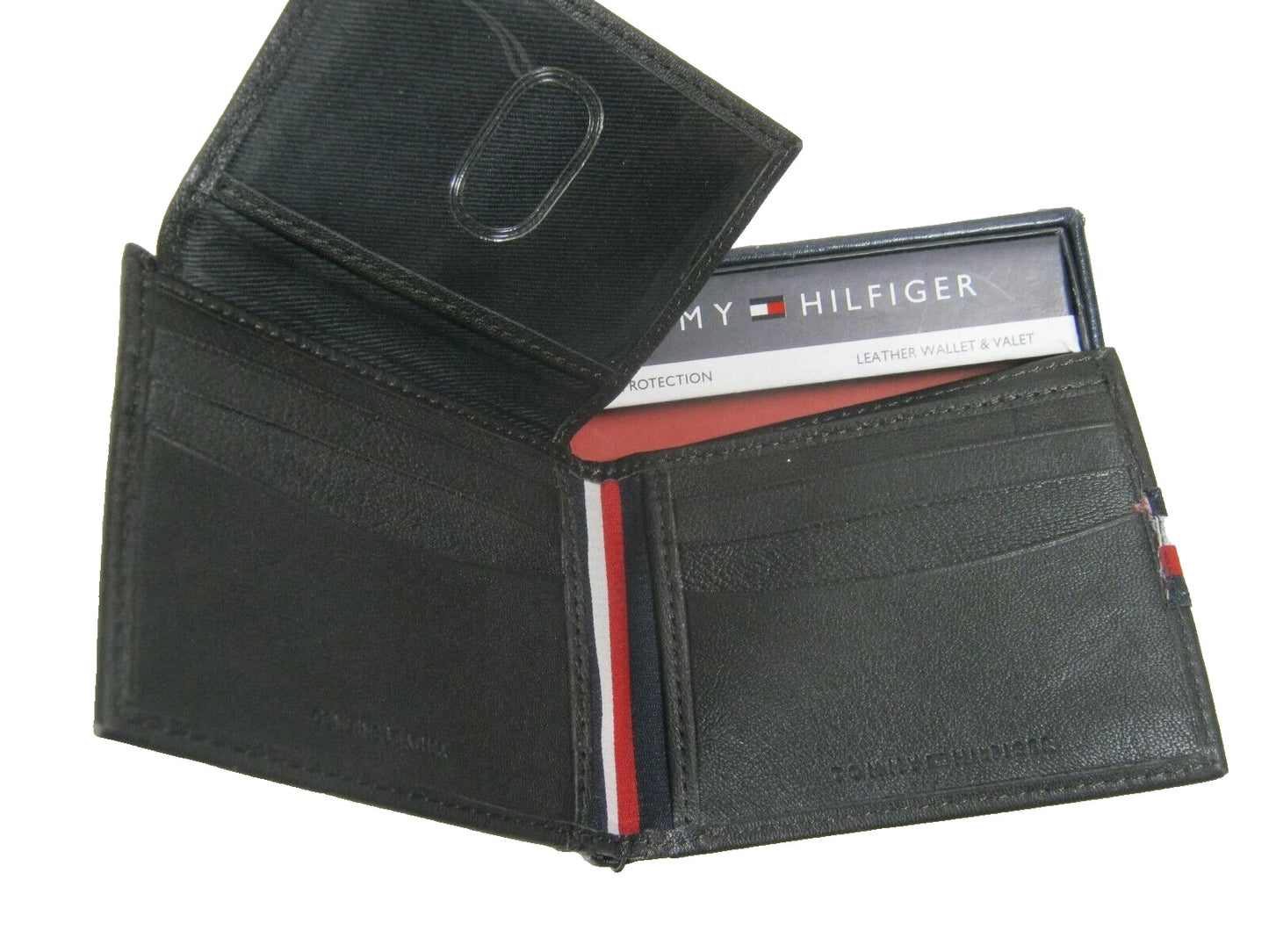 Tommy Hilfiger TH Men's Leather Wallet Bifold Dark Brown