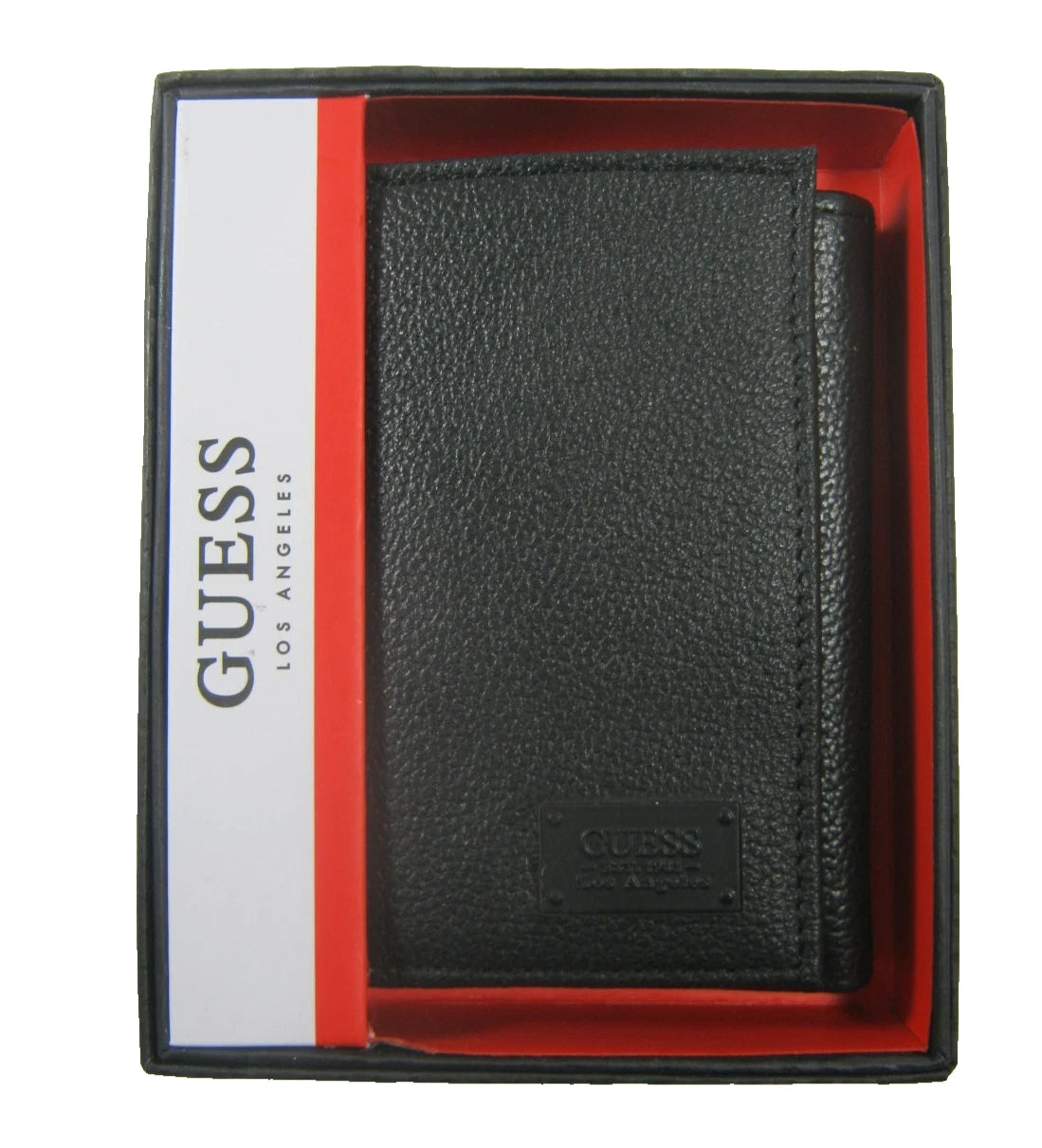 Guess Men's Trifold Black Genuine Leather Wallet