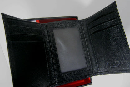 Guess Men's Trifold Black Genuine Leather Wallet