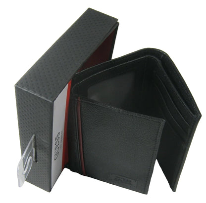 Guess Men's Trifold Black Genuine Leather Wallet
