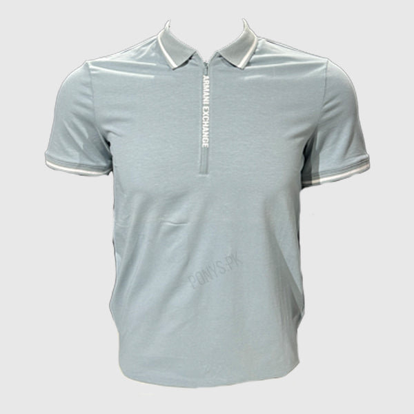 Men'S Short Sleeve Ziper Polo (Armani Exchange)