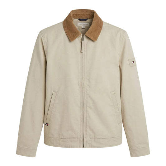 Tommy Zip Up Brown Corduroy Collar Jacket
